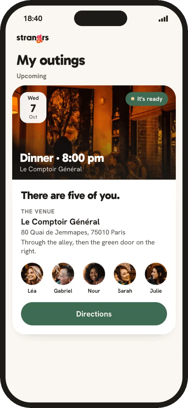 Same day: the group and the place