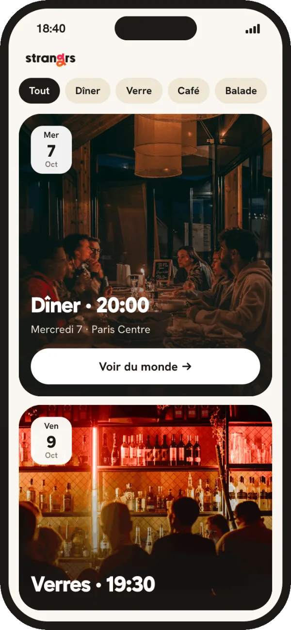 Un bouton pour rencontrer du monde